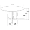 CoasterEveryday 108471 Dinah - Round Solid Wood Dining Table - Walnut