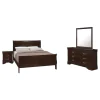 CoasterEveryday 202411Q-S4 Louis Philippe - 4 Piece Queen Bedroom Set - Cappuccino