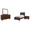Coaster Fine Furniture 205131T-S4 Robyn - 4 Piece Twin Bedroom Set - Dark Walnut