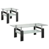 Coaster Fine Furniture 702288-S2 Dyer - 2 Piece Rectangular Coffee And End Table Set - Black