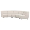 Coaster Fine Furniture 551300-S5 Charlotte - 5 Piece Upholstered Modular Sectional Sofa - Ivory