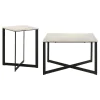Coaster Fine Furniture 707698-S2 Tobin - 2 Piece Marble Top Coffee And End Table Set - White