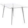 CoasterEssence 190621CHR Gilman - Rectangular Glass Top Dining Table - Chrome