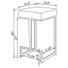 CoasterEveryday 105252 Gervase - Square Counter Height Stool - Gray And Chrome