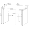 CoasterEveryday 800892 Skylar - Engineered Wood Writing Desk - Cappuccino