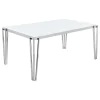 CoasterElevations 193001 Pauline - Rectangular Glass Top Dining Table - Chrome