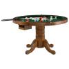 CoasterEssence 100951 Mitchell - Round Dining And Billiard Poker Game Table - Amber