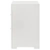 Coaster Fine Furniture 224942 Ives - 2-Drawer Nightstand Bedside Table - White High Gloss