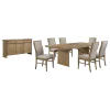 Coaster Fine Furniture 193611-S8 Adina - 8 Piece Extension Dining Set - Distressed Light Brown