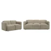 Coaster Fine Furniture 509814-S2 Dorset - 2 Piece Upholstered Round Track Arm Sofa Set - Brown