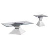 Coaster Fine Furniture 710208-S2 Jenny - 2 Piece Rectangular Coffee And End Table Set - Chrome