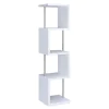 CoasterEveryday 801418 Baxter - 4-Shelf Bookshelf - White And Chrome