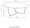 CoasterEssence 935995 Yaritza - Round Mango Wood Coffee Table - Natural And Gunmetal