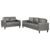 Coaster Fine Furniture 508365-S2 Ruth - 2 Piece Upholstered Track Arm Sofa Set - Gray