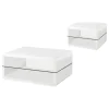 Coaster Fine Furniture 703268-S2 Elana - 2 Piece Coffee And End Table Set - White High Gloss