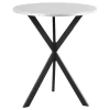 CoasterEssence 182861 Kenzo - Round Galvanized Steel Bistro Bar Table - Silver
