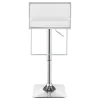 CoasterEssence 100193 Alameda - Adjustable Bar Stool - White And Chrome