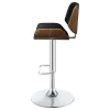 CoasterEssence 130502 Folsom - Upholstered Adjustable Bar Stool - Black And Chrome