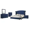 CoasterEveryday 223371KW-S5 Melody - 5 Piece California King Bedroom Set - Pacific Blue