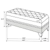 CoasterElevations 300644 Barzini - Velvet Upholstered Tufted Storage Bench - Black