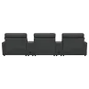 Coaster Fine Furniture 609531PT Collins - 5 Piece Power Reclining Home Theater Seating - Dark Gray