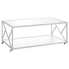 CoasterEssence 720794 Provins - 3 Piece Occasional Table Set - Clear Mirror And Chrome