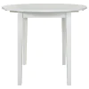 Coaster Fine Furniture 130005WHT Bucknell - 3 Piece Round Drop Leaf Dining Table Set - White