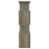 CoasterEssence 802340 Emelle - 4-Shelf Glass Panel Bookshelf - Gray Driftwood