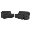 Coaster Fine Furniture 610284-S2 Brentwood - 2 Piece Upholstered Reclining Sofa Set - Dark Charcoal