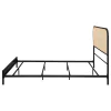 Coaster Fine Furniture 360351Q Amherst - Radio Weave Rattan Metal Queen Bed - Black