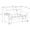 CoasterEveryday 506592 Arabella - Upholstered Padded Arm Loveseat - Gray