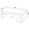 Coaster Fine Furniture 704128 Lynette - Rectangular Engineered Wood Coffee Table - Mango