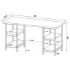 CoasterEveryday 801551 Kemper - 4-Shelf Writing Desk - Weathered Brown