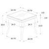 CoasterEssence 707767 Carone - Square End Table - White And Chrome