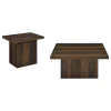 Coaster Fine Furniture 710888-S2 Devar - 2 Piece Square Coffee And End Table Set - Dark Pine