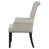 CoasterEssence 115183 Alana - Velvet Upholstered Dining Arm Chair - Sand