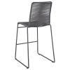 CoasterEssence 192064 Jerome - Woven Rope Metal Bar Chair (Set of 2) - Charcoal
