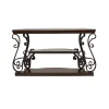 CoasterEssence 702449 Laney - Scrollwork Entryway Sofa Console Table - Deep Merlot