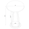 CoasterEveryday 900926 Elton - Round Faux Marble Top Accent Side Table - Brown
