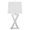 CoasterElevations 923289 Dominick - Tapered Mirrored Acrylic Table Lamp - Silver