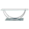 CoasterEssence 704988 Danville - Rectangular U-Shaped Glass Top Coffee Table - Chrome