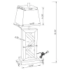 CoasterElevations 920141 Carmen - Tapered Shade Mirrored Table Lamp - Silver