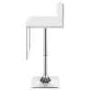 CoasterEssence 100193 Alameda - Adjustable Bar Stool - White And Chrome
