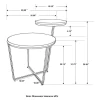 CoasterEssence 935980 Yael - Round Mango Wood Accent Side Table - Natural And Gunmetal