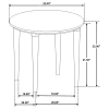 Coaster Fine Furniture 703717 Aldis - Round Marble Top Side End Table - White And Natural
