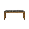 CoasterEssence 910177 Lamont - Fabric Upholstered Accent Bench - Black And Natural