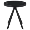 Coaster Fine Furniture 706267 Briggs - Round Marble Printed Glass Top End Table - Black