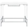 Coaster Fine Furniture 182101 Norcrest - Acrylic Leg Bar Table - White High Gloss