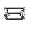 CoasterEssence 702449 Laney - Scrollwork Entryway Sofa Console Table - Deep Merlot