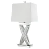 CoasterElevations 923289 Dominick - Tapered Mirrored Acrylic Table Lamp - Silver
